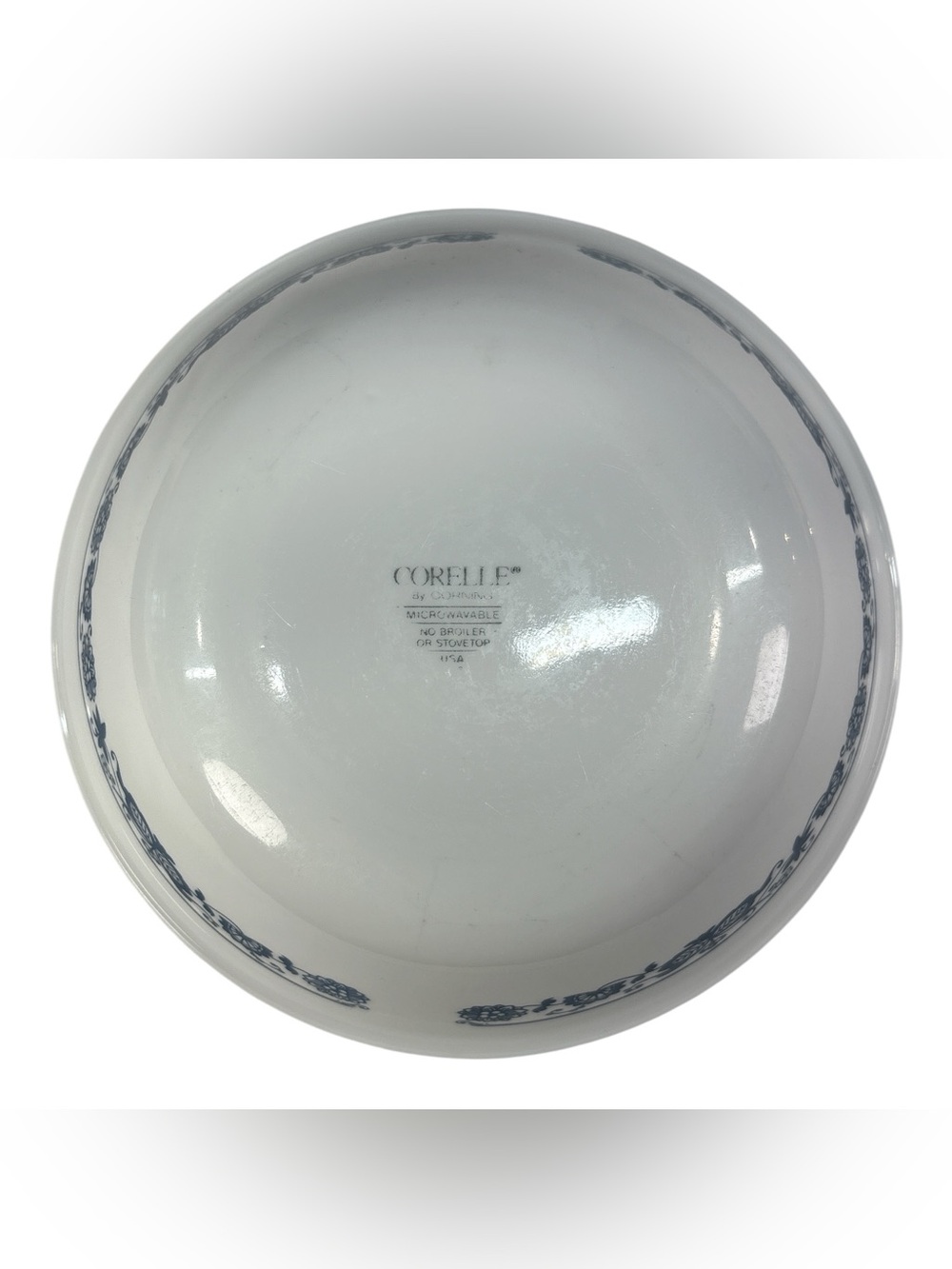 Vintage Corning Corelle Old Town Blue Onion 8.5" Round Vegetable Bowl Made USA - Picture 6 of 7